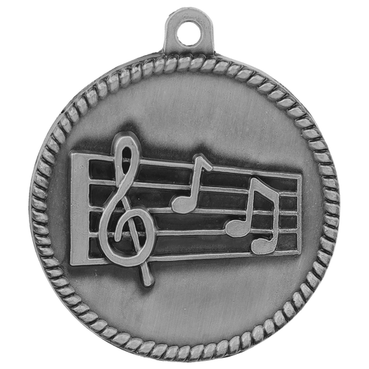 Music High Relief Medal-Silver
