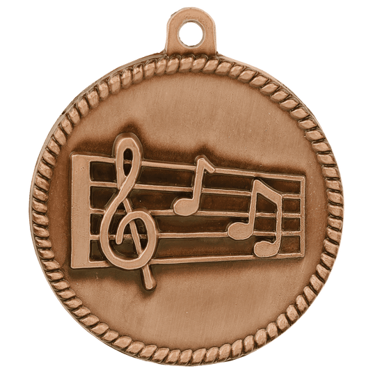 Music High Relief Medal-Bronze