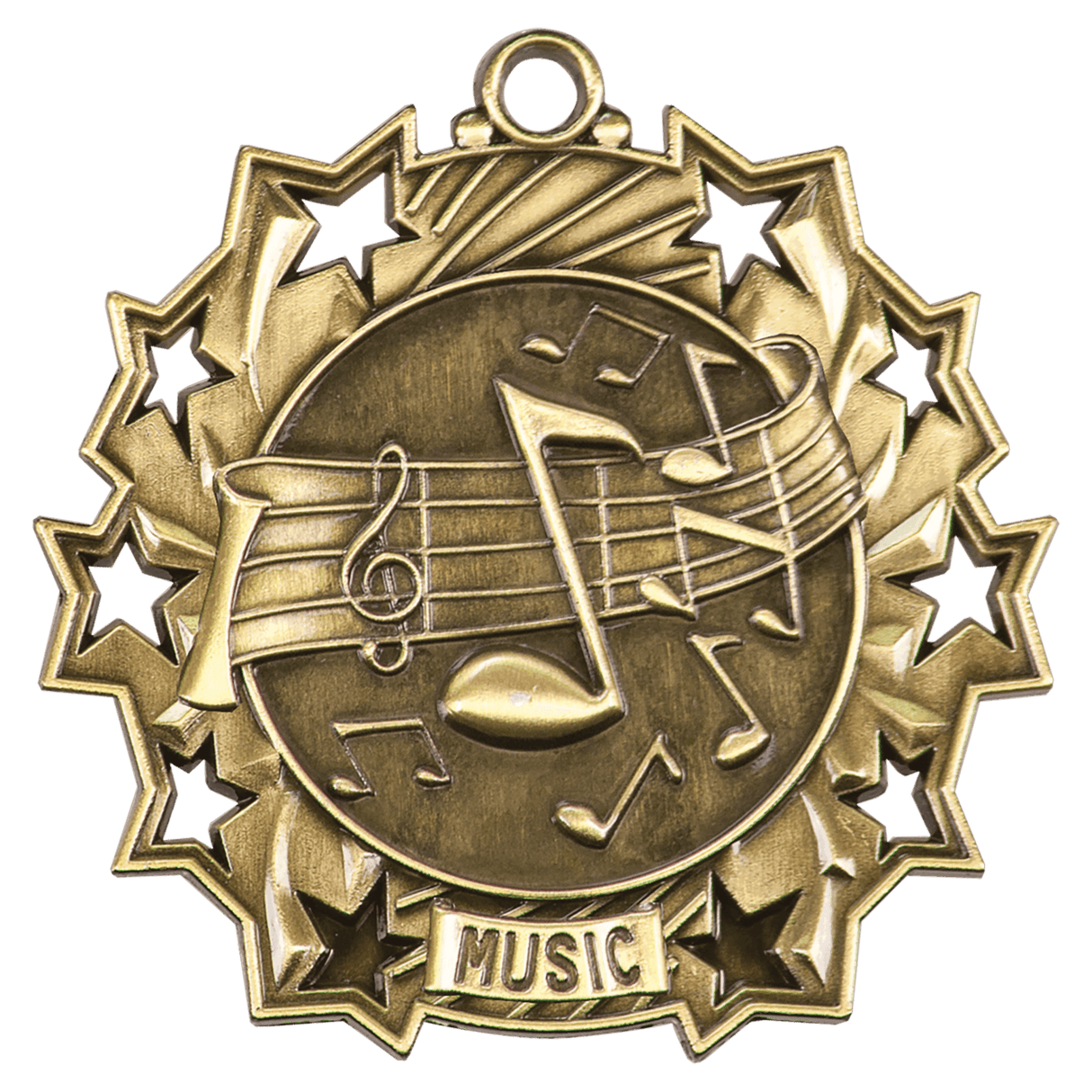 Music Ten Star Medal-Gold-AKD Ink