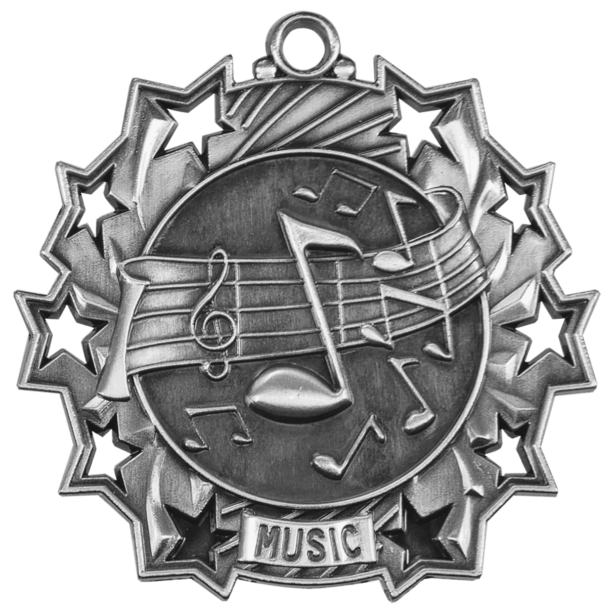 Music Ten Star Medal-Silver - AKD Ink