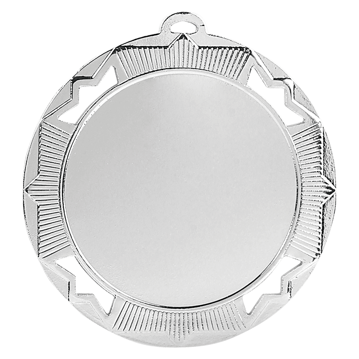 Crown 2" Insert Holder Medal-Bright Silver (Insert Not Included) - AKD Ink