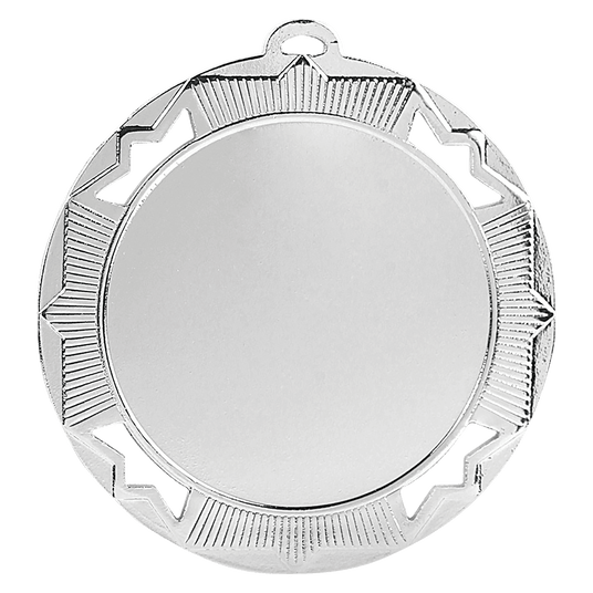 Crown 2" Insert Holder Medal-Bright Silver (Insert Not Included)