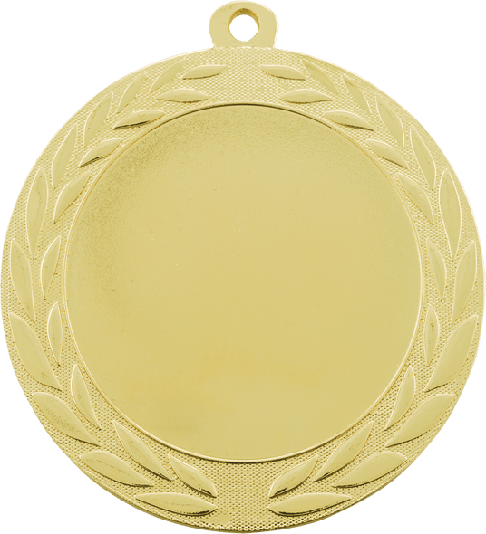 Wreath 2" Insert Holder Medal-Bright Gold (Insert Not Included)