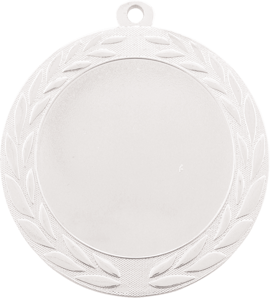 Wreath 2" Insert Holder Medal-Bright Silver (Insert Not Included)