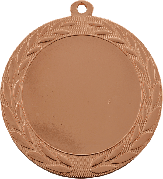 Wreath 2" Insert Holder Medal-Bright Bronze (Insert Not Included)