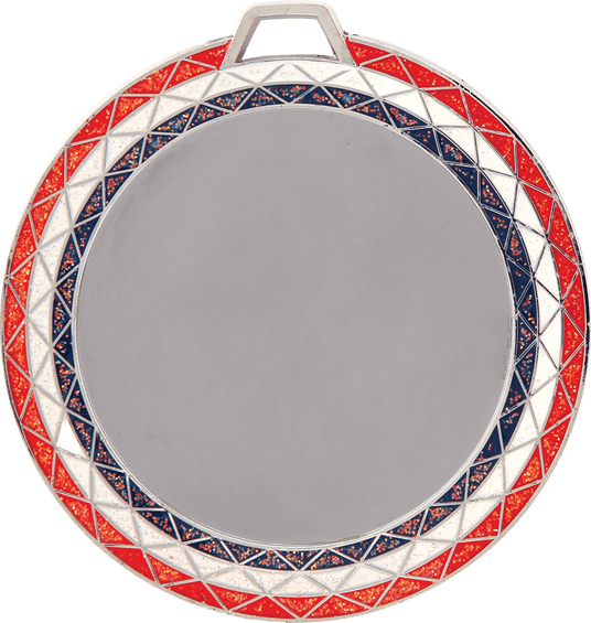 Red/White/Blue Bling 2" Insert Holder Medal (Insert Not Included)