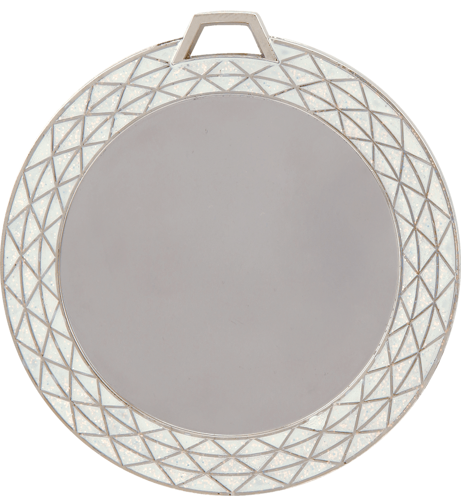 White Bling 2" Insert Holder Medal (Insert Not Included) - AKD Ink