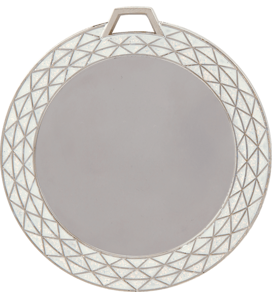 White Bling 2" Insert Holder Medal (Insert Not Included)