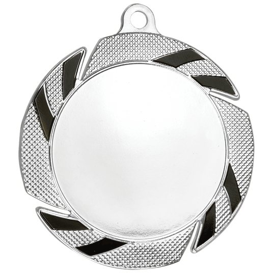2" Insert Holder Medal-Silver/Black (Insert Not Included)