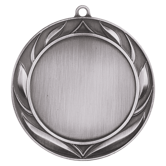Wreath 2" Insert Holder Medal-Antique Silver (Insert Not Included)