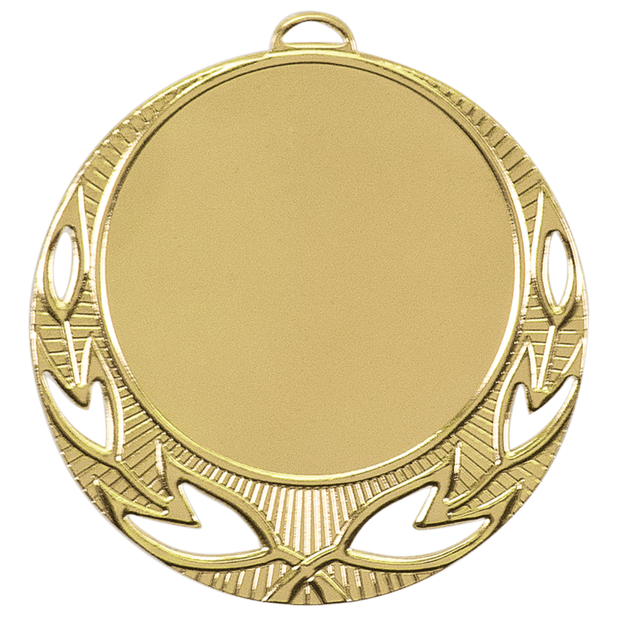 Open Wreath 2" Insert Holder Medal-Bright Gold (Insert Not Included) - AKD Ink