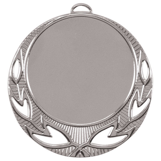 Open Wreath 2" Insert Holder Medal-Antique Silver (Insert Not Included)