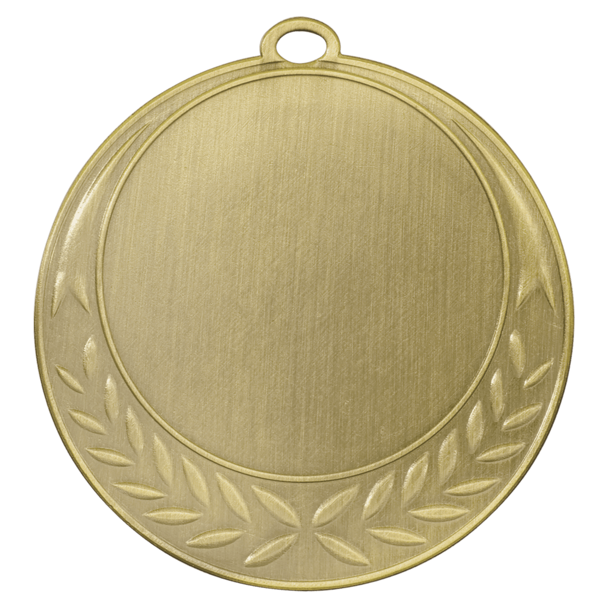 Half Wreath 2" Insert Holder Medal-Antique Gold (Insert Not Included) - AKD Ink