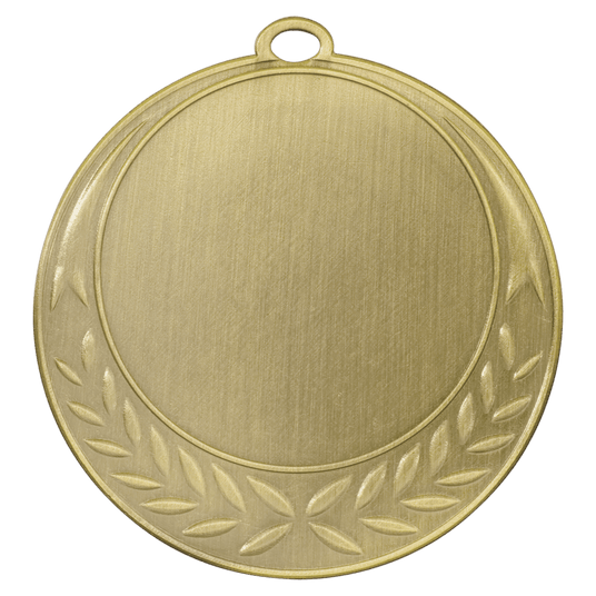 Half Wreath 2" Insert Holder Medal-Antique Gold (Insert Not Included)