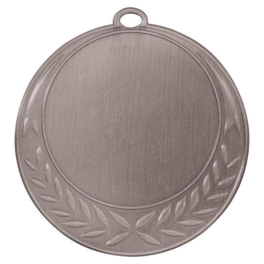 Half Wreath 2" Insert Holder Medal-Antique Silver (Insert Not Included)