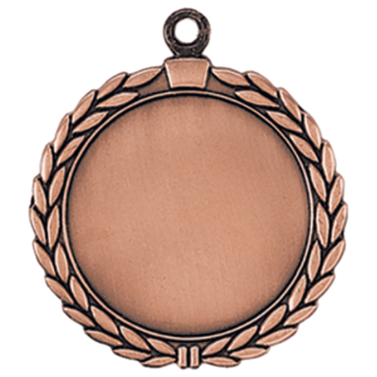 Wreath 2" Insert Holder Medal-Antique Bronze (Insert Not Included)