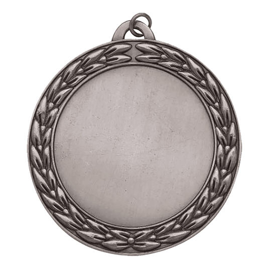 Wreath 2" Insert Holder Medal-Antique Silver (Insert Not Included)