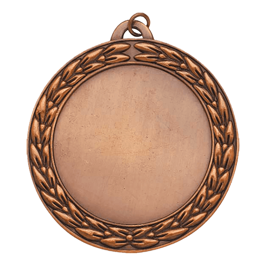 Wreath 2" Insert Holder Medal-Antique Bronze (Insert Not Included)