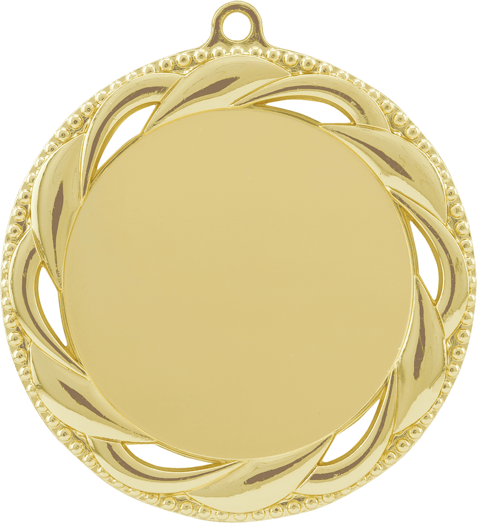 Rosette 2" Insert Holder Medal-Bright Gold (Insert Not Included) - AKD Ink