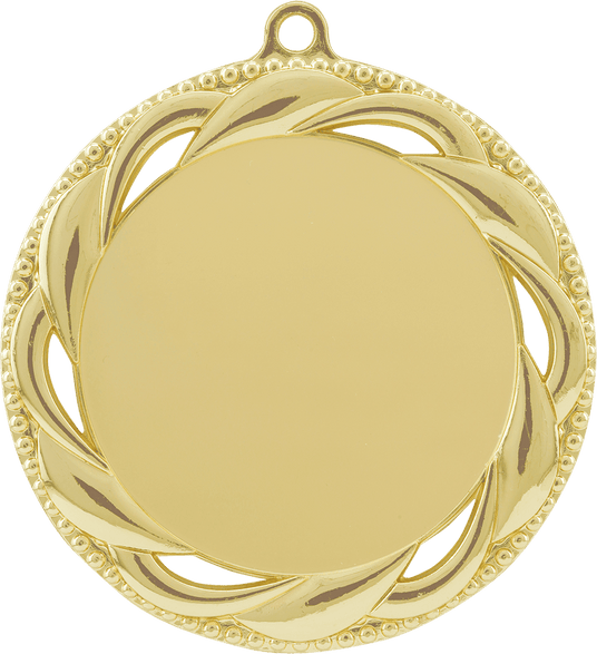 Rosette 2" Insert Holder Medal-Bright Gold (Insert Not Included)
