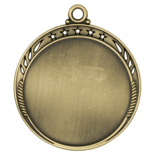Galaxy 2" Insert Holder Medal-Antique Gold (Insert Not Included)
