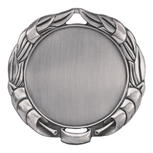 Wreath 2" Insert Holder Medal-Antique Silver (Insert Not Included)