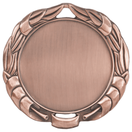 Wreath 2" Insert Holder Medal-Antique Bronze (Insert Not Included)