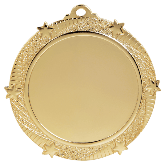 6-Star 2" Insert Holder Medal-Bright Gold (Insert Not Included)
