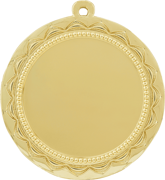 Sun 2" Insert Holder Medal-Bright Gold (Insert Not Included)