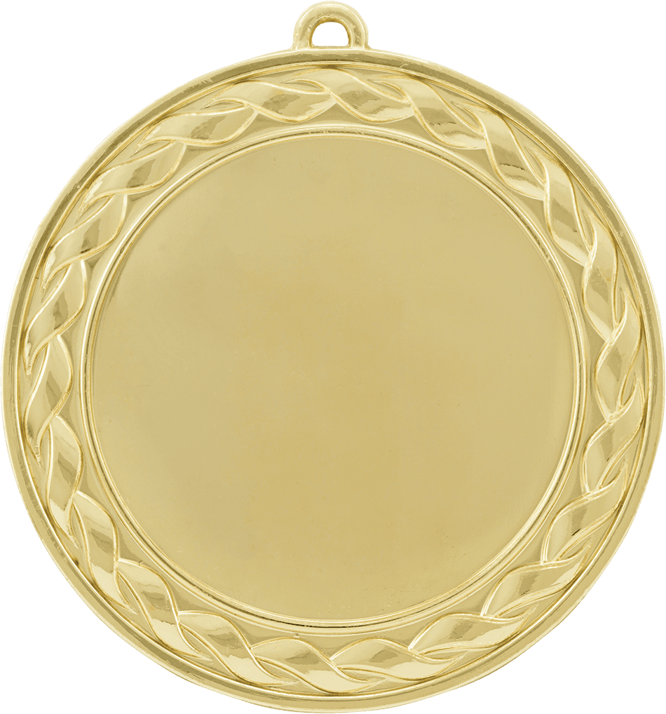 Weave 2" Insert Holder Medal-Bright Gold (Insert Not Included) - AKD Ink