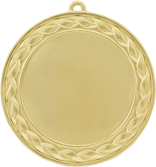 Weave 2" Insert Holder Medal-Bright Gold (Insert Not Included)