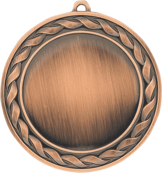 Weave 2" Insert Holder Medal-Antique Bronze (Insert Not Included)