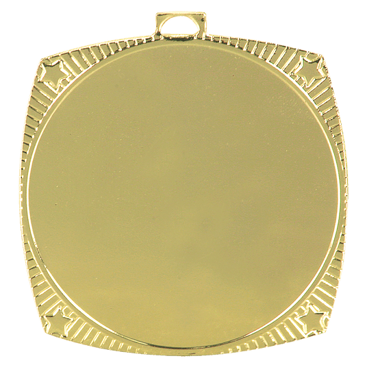 Square Star 2" Insert Holder Medal-Bright Gold (Insert Not Included)
