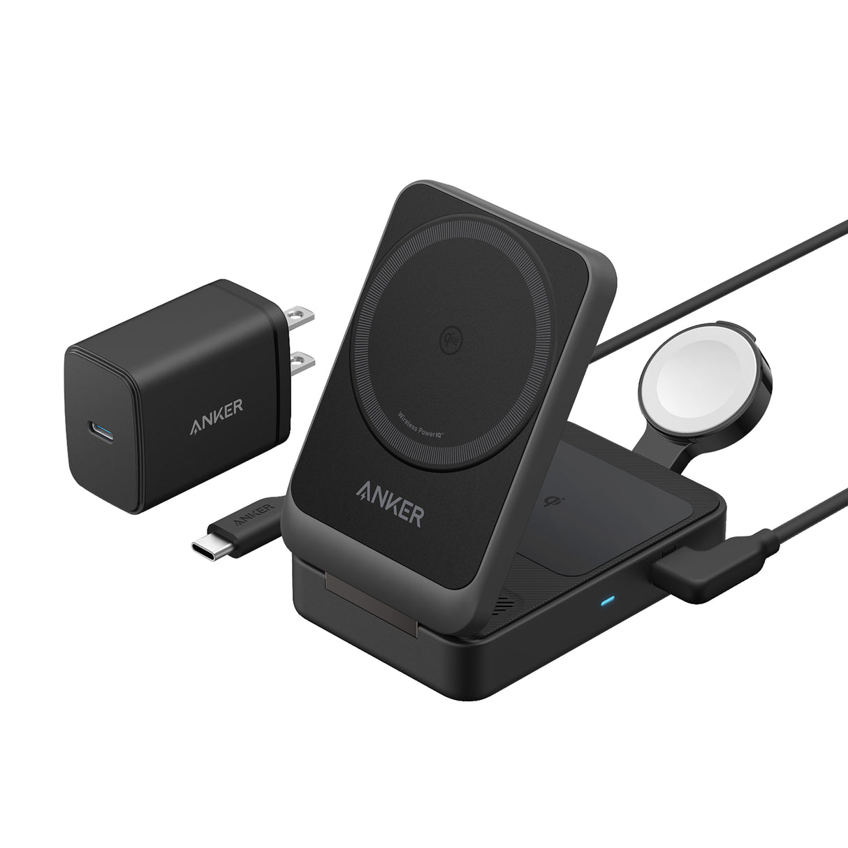Anker MagGo Wireless Charging Station (Foldable 3-in-1)-AKD Ink