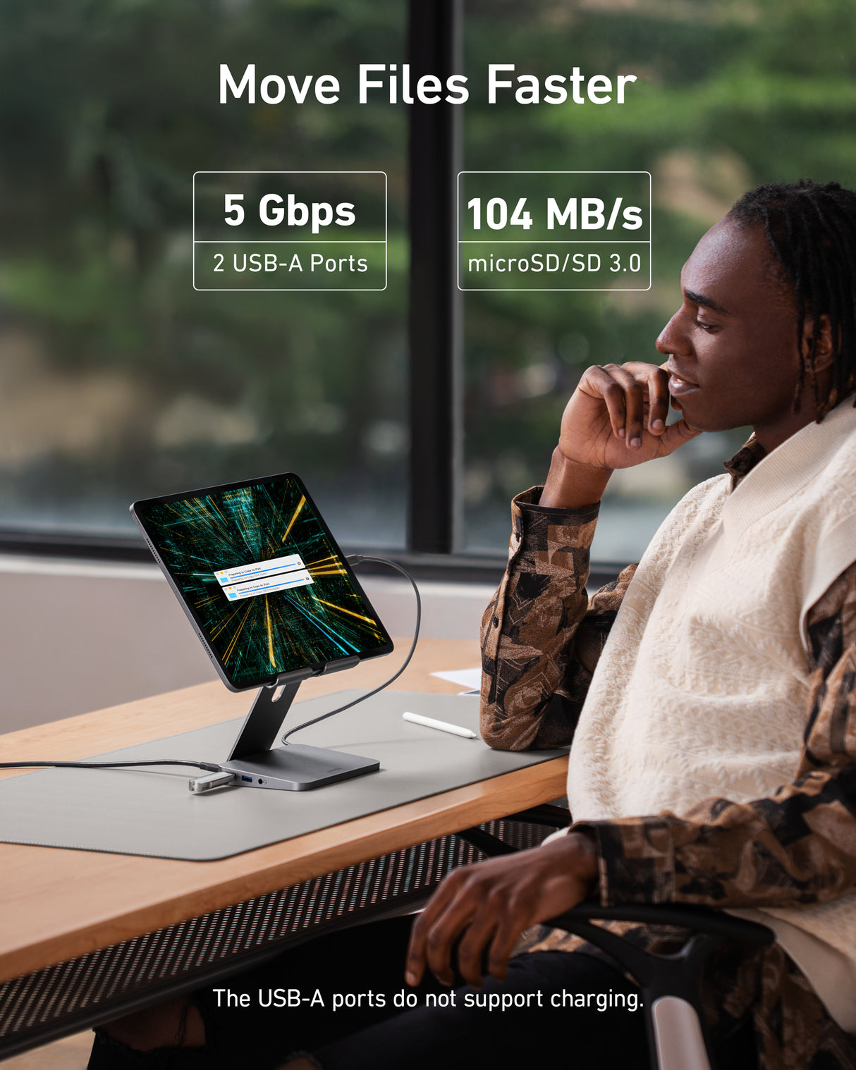 Anker <b>551</b> USB-C Hub (8-in-1, Tablet Stand)-AKD Ink