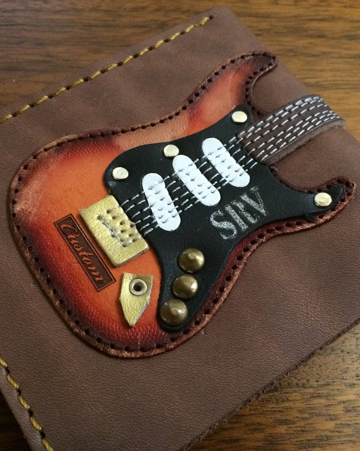 SRV Signature Electric Guitar Wallet - Handmade from Genuine Leather