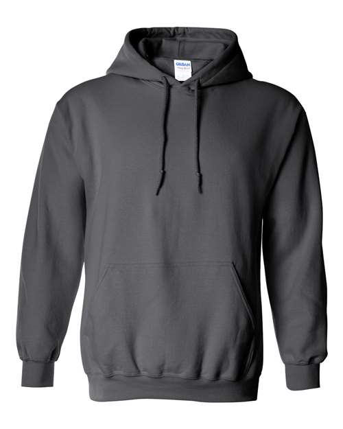 Unisex Heavy Blend™ Hooded Sweatshirt by Gildan, front view showing soft fabric, adjustable drawstring hood, and classic fit.