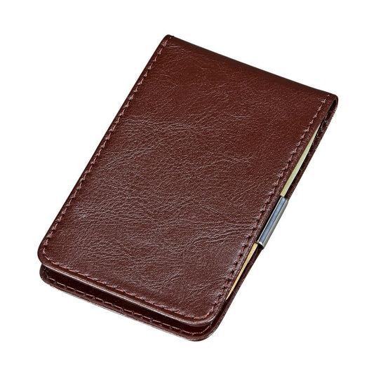Brown Leather Billfold Style Case With Money Clip-AKD Ink