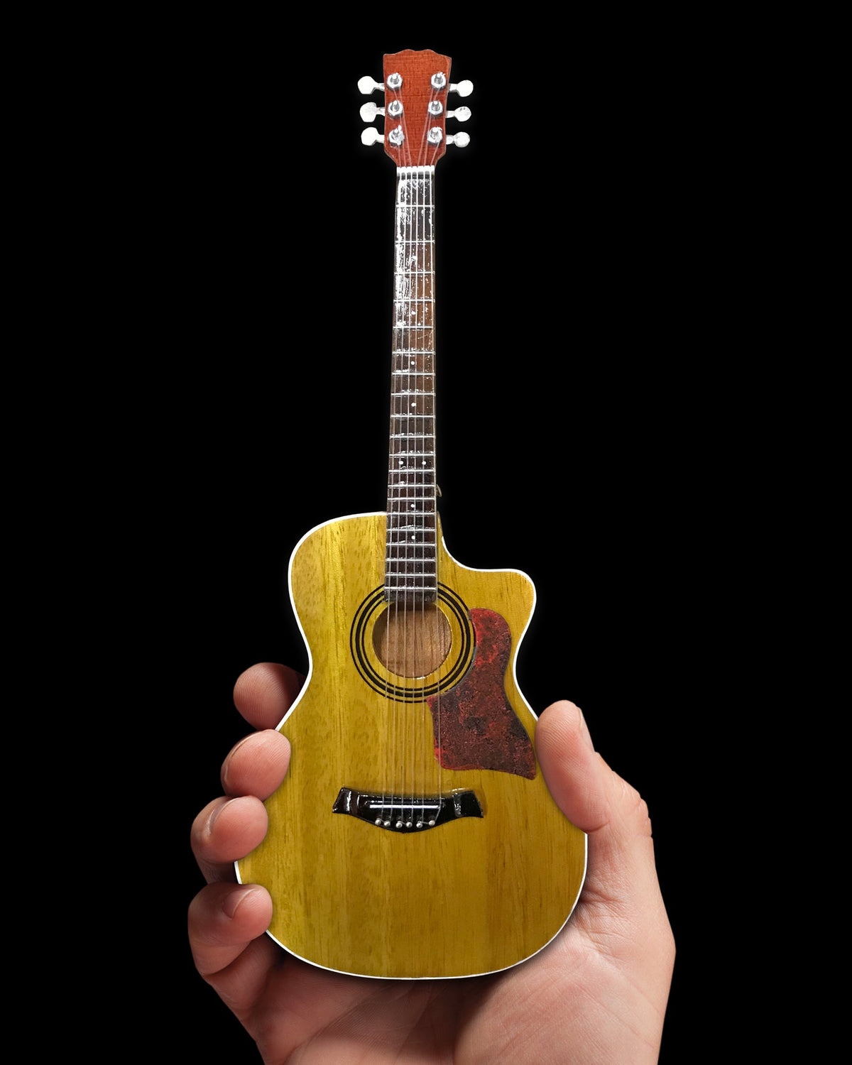 Classic Spruce Top Cutaway Acoustic Miniature Guitar Replica Collectible