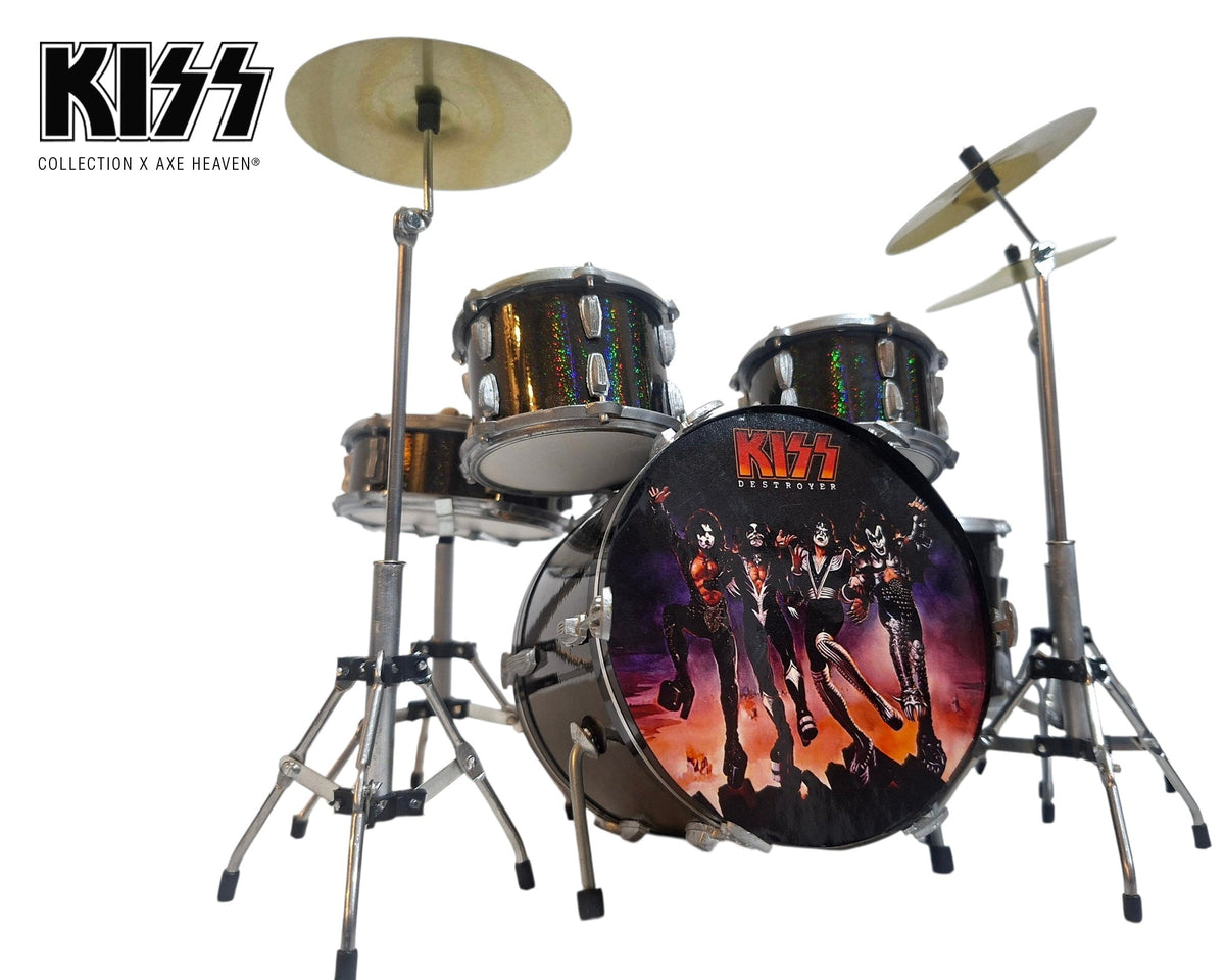 KISS® DESTROYER ALBUM Tribute Mini Drum Set Replica Collectible - 1:4 Scale Model