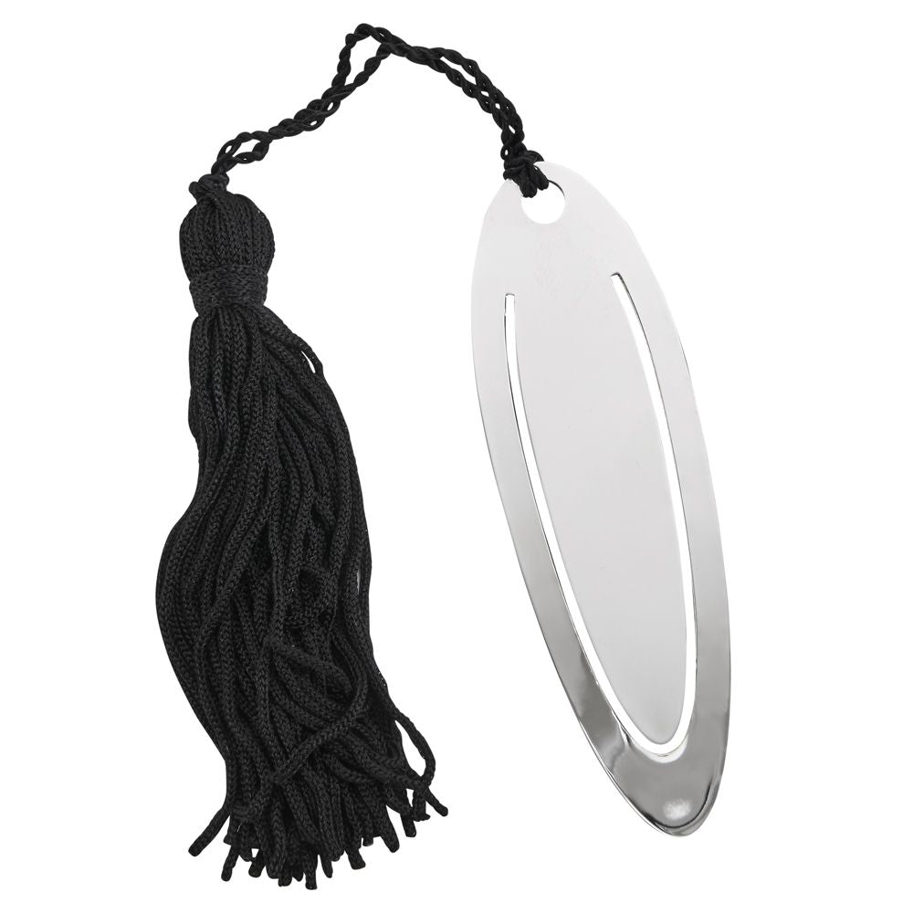 Oval Shaped Bookmark With Tassel-AKD Ink