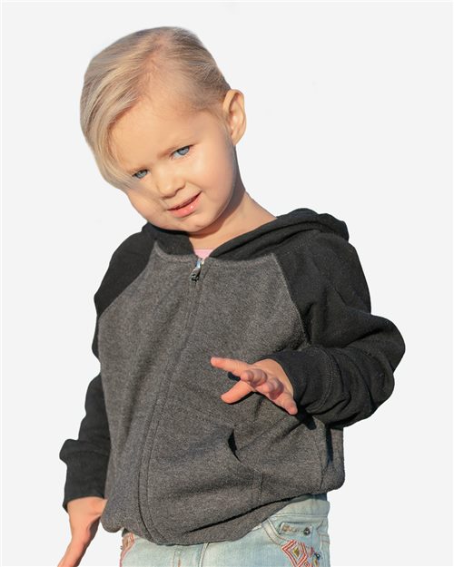 Toddler Lightweight Special Blend Raglan Zip Hood - AKD Ink