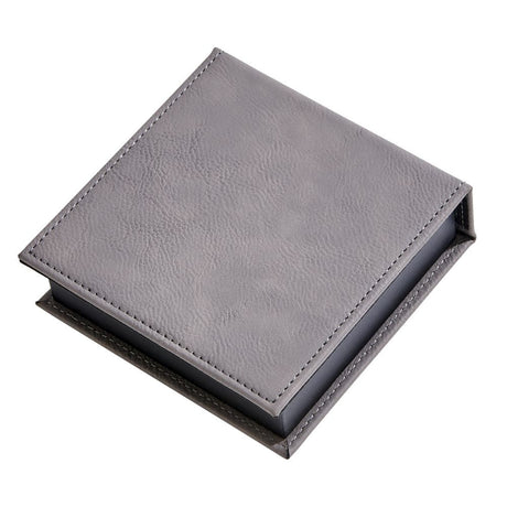 Leatherette Box Grey 1.5" X 4.75" Sq-AKD Ink