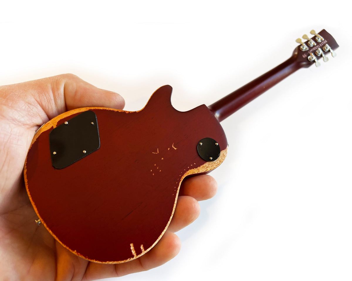 Billy F Gibbons AUTOGRAPHED Aged "Pearly Gates" Gibson Les Paul Mini Guitar Model