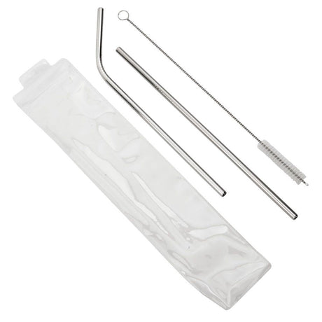 Set Of 2 Stainless Steel Straws-AKD Ink