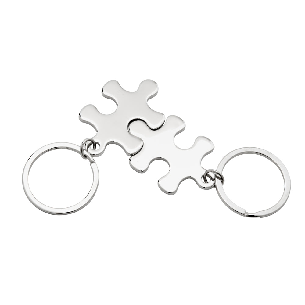 Set Of 2 Puzzle Pieces Keychains-AKD Ink
