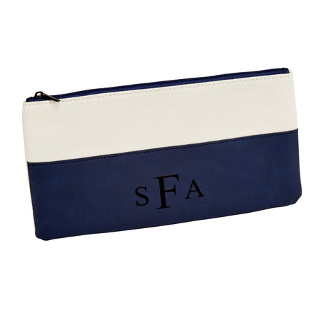Leatherette/Canvas Navy Case-AKD Ink