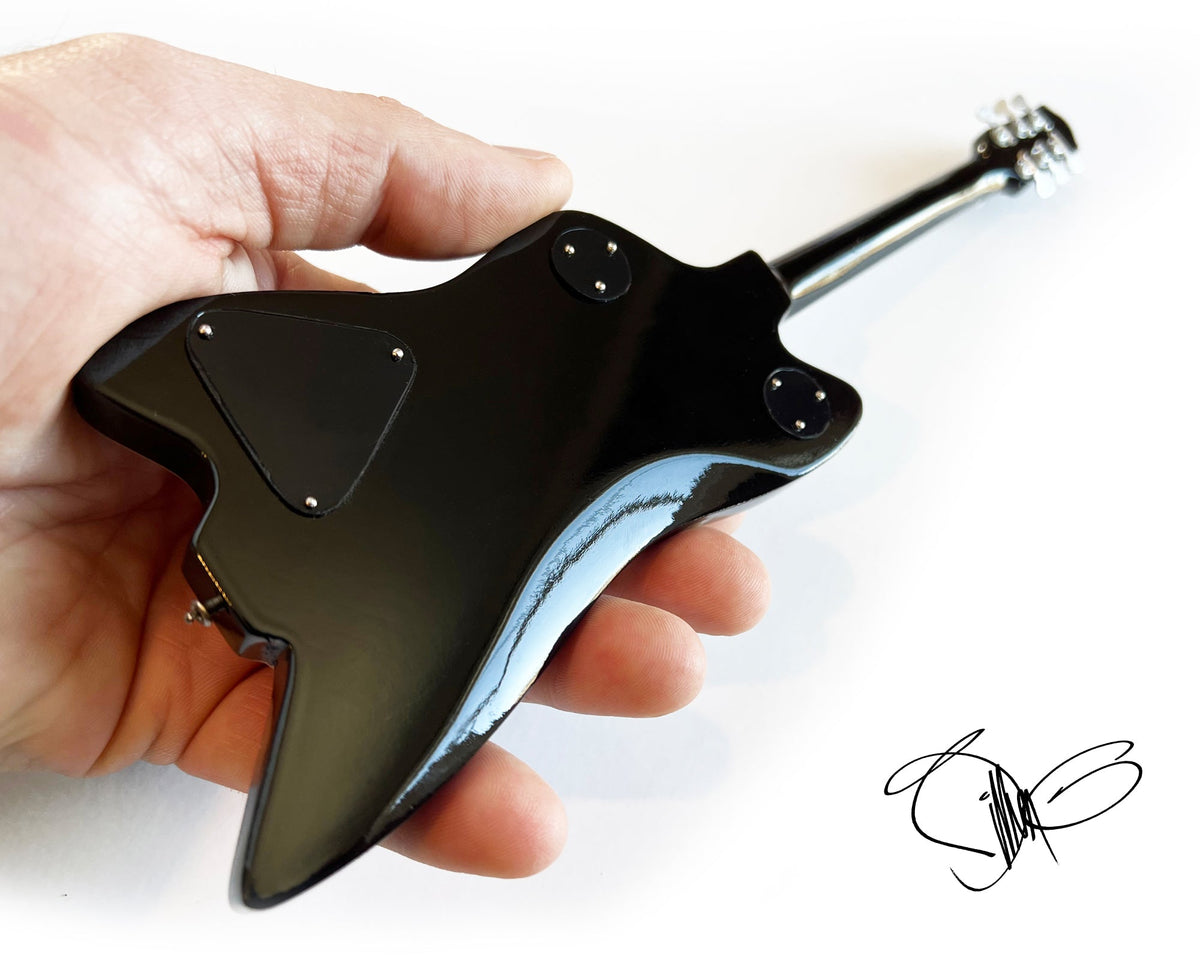 Billy F Gibbons AUTOGRAPHED Signature Billy Bo Gretsch Miniature Guitar Model Replica Collectible