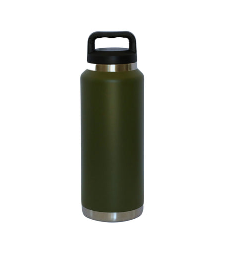 36 Oz Stainless Steel Twist-Off Cap Water Bottle - Dark Green-AKD Ink