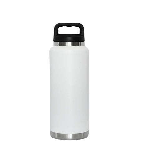 36 Oz Stainless Steel Twist-Off Cap Water Bottle - White-AKD Ink